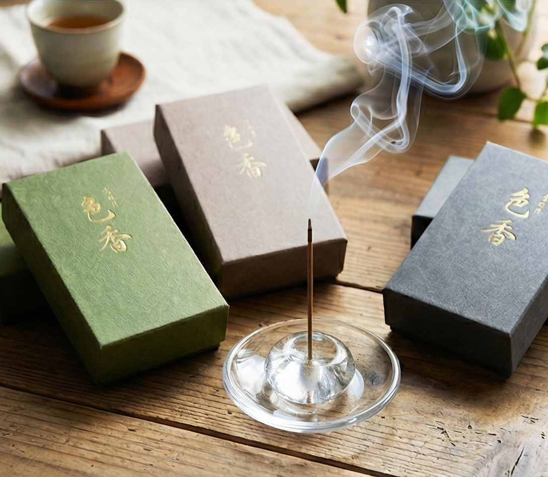 Porte-Encens "Garasu" – Verre & Lumière (Avec Soucoupe)