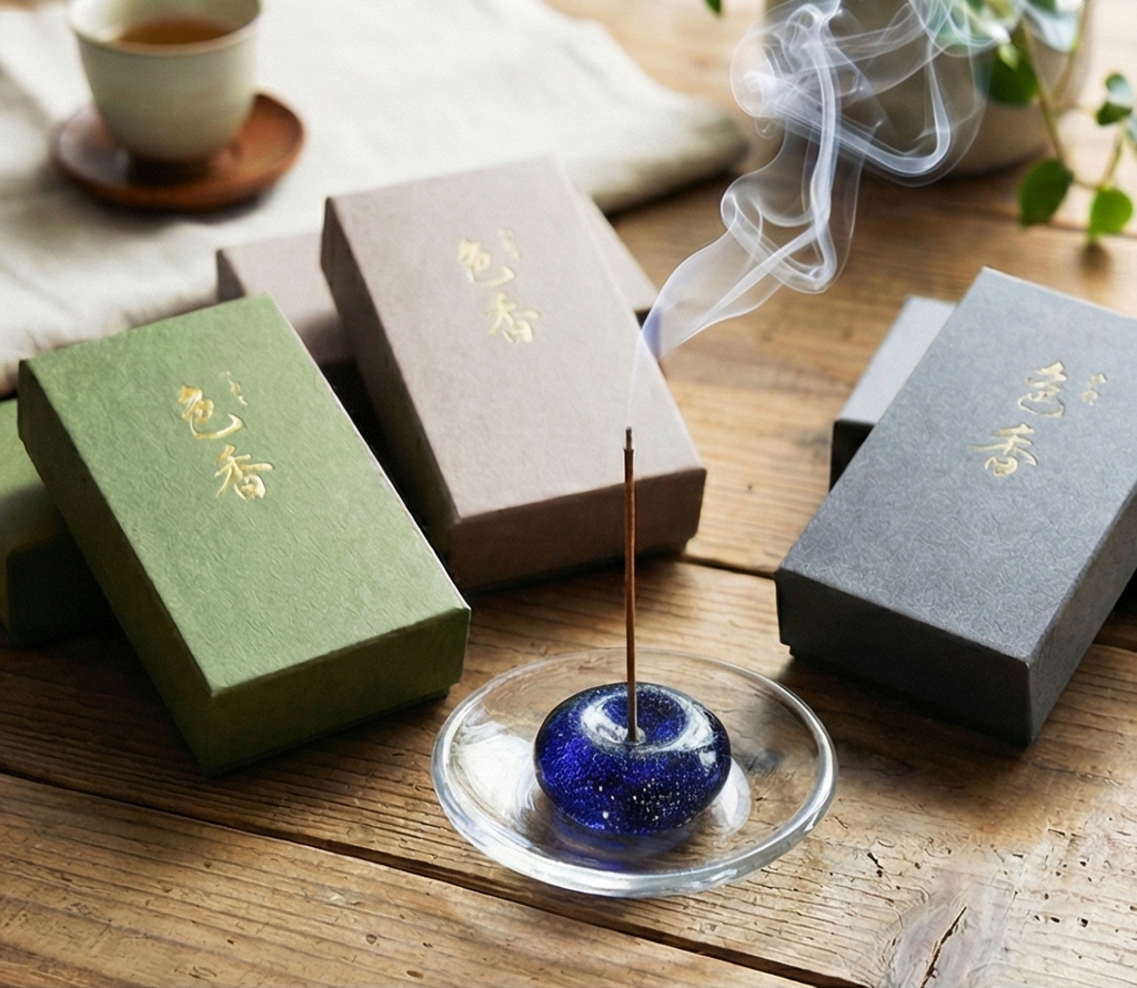 Porte-Encens "Garasu" – Verre & Lumière (Avec Soucoupe)