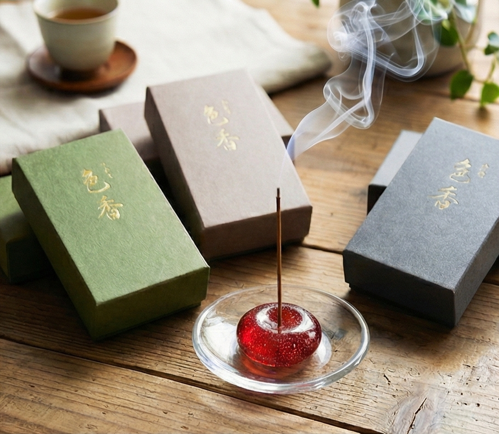 Porte-Encens "Garasu" – Verre & Lumière (Avec Soucoupe)